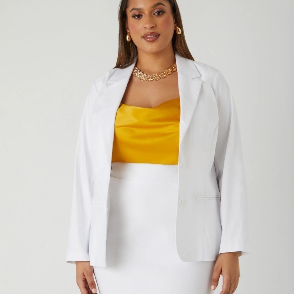 Ashley Stewart Millennium Button Front Blazer